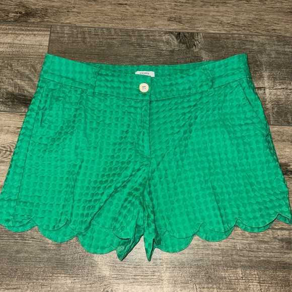 crown & ivy Pants - Crown & Ivy Shelby Scallop Short In Blue Canoe Size 10